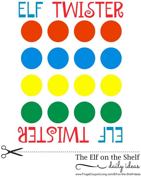 Elf On The Shelf Twister Free Printable